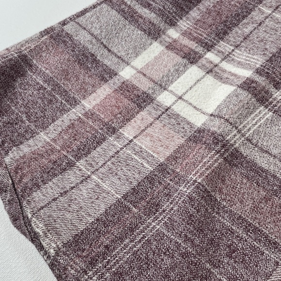 Kuhl Kamila Flannel Plaid Button Down Long Sleeve Shirt Purple and White Women L - Picture 7 of 12